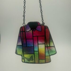 Dolly Parton Coat Of Many Colors Ornament Stained Glass Wall Decor New Christmas